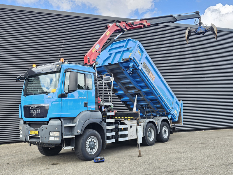 MAN TGS 28.400 6X4-4 BL / CRANE + 2 SIDE TIPPER - Самоскид вантажівка, Вантажівка з маніпулятором: фото 1 MAN TGS 28.400 6X4-4 BL / CRANE + 2 SIDE TIPPER - Самоскид вантажівка, Вантажівка з маніпулятором: фото 1