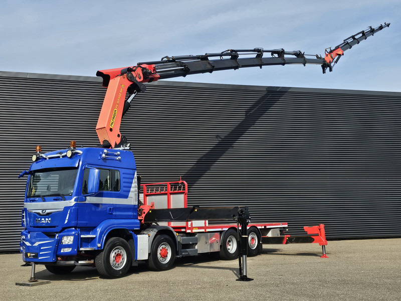 MAN TGS 35.500 8x4-6 / PALFINGER 92 t/m CRANE +JIB - Бортова вантажівка/ Платформа: фото 1 MAN TGS 35.500 8x4-6 / PALFINGER 92 t/m CRANE +JIB - Бортова вантажівка/ Платформа: фото 1