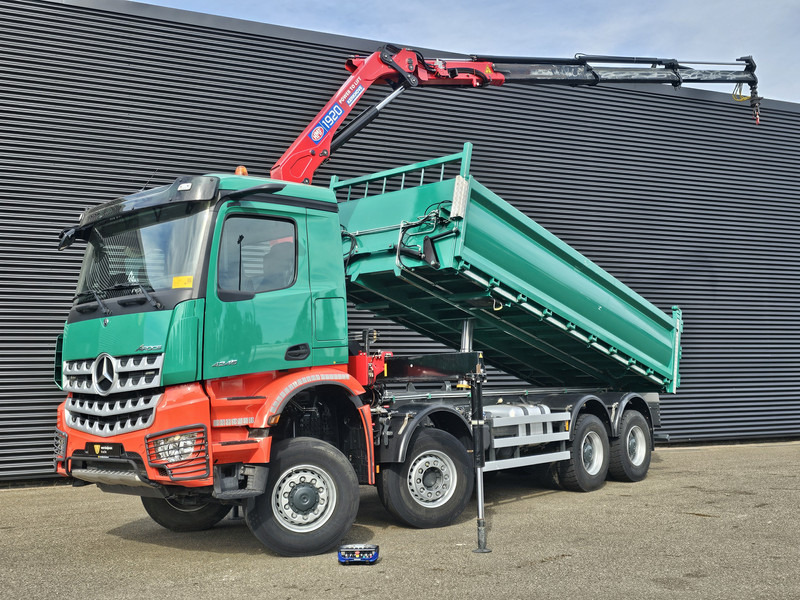 Mercedes-Benz AROCS 4145 / 8X6 / TIPPER + HMF CRANE - Вантажівка з маніпулятором: фото 1 Mercedes-Benz AROCS 4145 / 8X6 / TIPPER + HMF CRANE - Вантажівка з маніпулятором: фото 1