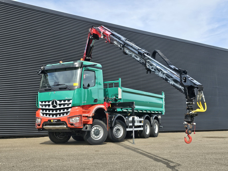 Mercedes-Benz AROCS 4145 / 8X6 / TIPPER + HMF CRANE - Вантажівка з маніпулятором: фото 2 Mercedes-Benz AROCS 4145 / 8X6 / TIPPER + HMF CRANE - Вантажівка з маніпулятором: фото 2