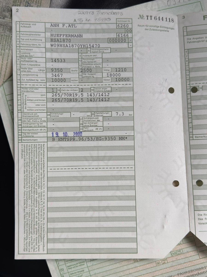 Hüffermann 2 Achs Abrollanhänger mit Schlitten - Причіп мультиліфт/ Бункеровоз: фото 2 Hüffermann 2 Achs Abrollanhänger mit Schlitten - Причіп мультиліфт/ Бункеровоз: фото 2