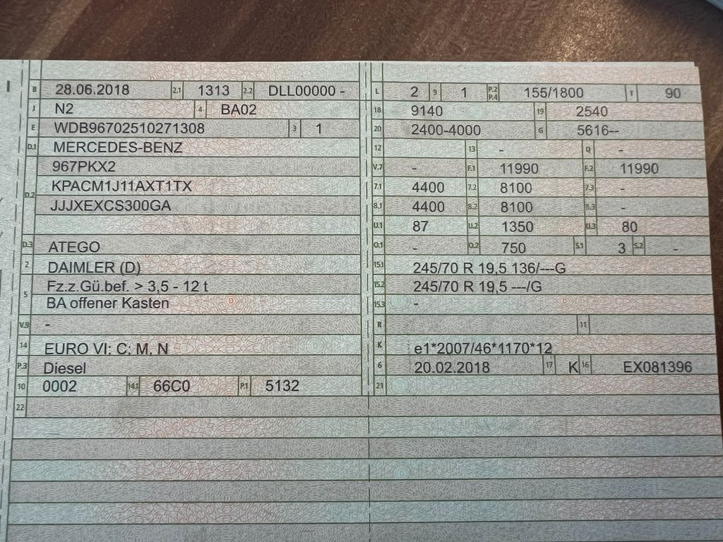 Mercedes-Benz 1221 4X2 offene Pritsche Mercedes-Benz 1221 4X2 offene Pritsche - Бортова вантажівка/ Платформа: фото 2 Mercedes-Benz 1221 4X2 offene Pritsche Mercedes-Benz 1221 4X2 offene Pritsche - Бортова вантажівка/ Платформа: фото 2