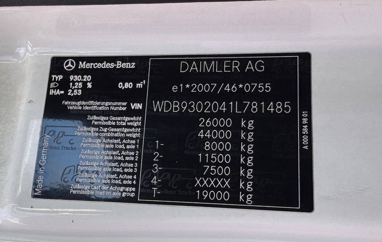 Mercedes-Benz 2541 6X2 Pritsche mit Kran Atlas 135 E2 Funk - Вантажівка з маніпулятором: фото 2 Mercedes-Benz 2541 6X2 Pritsche mit Kran Atlas 135 E2 Funk - Вантажівка з маніпулятором: фото 2