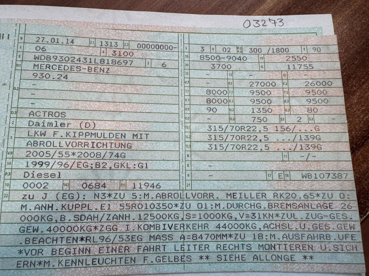 Mercedes-Benz 2641 6X4 Retarder Meiller mit Funk Top Zust - Гаковий мультиліфт вантажівка: фото 2 Mercedes-Benz 2641 6X4 Retarder Meiller mit Funk Top Zust - Гаковий мультиліфт вантажівка: фото 2