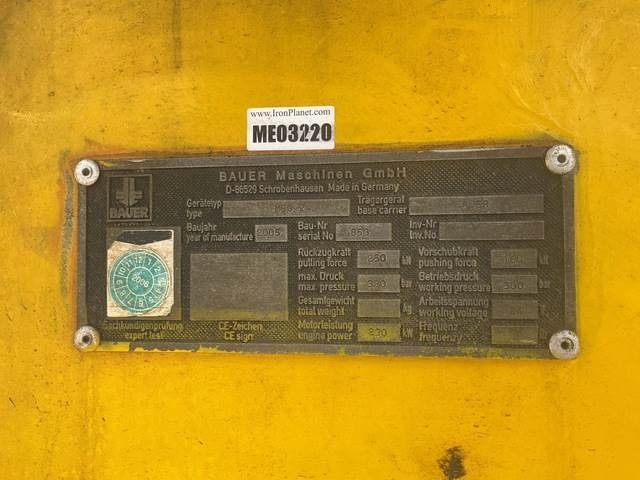 Bauer MBG24 - Бурова установка: фото 5 Bauer MBG24 - Бурова установка: фото 5