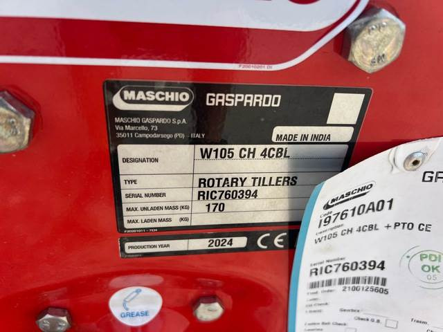 Maschio Gaspardo W105 CH 4CBL - Грунтофреза: фото 5 Maschio Gaspardo W105 CH 4CBL - Грунтофреза: фото 5