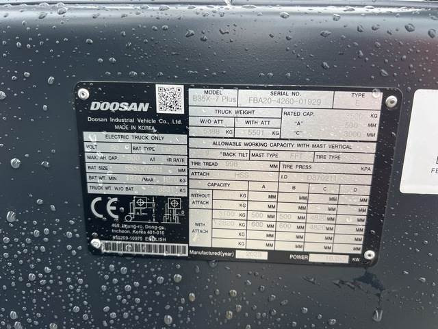 Doosan B35X-7 PLUS - Електронавантажувач: фото 5 Doosan B35X-7 PLUS - Електронавантажувач: фото 5