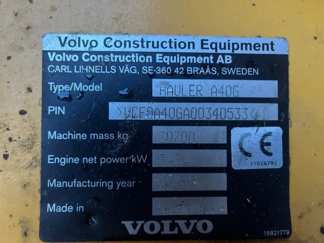 Volvo A40G - Шарнірний самоскид: фото 5 Volvo A40G - Шарнірний самоскид: фото 5