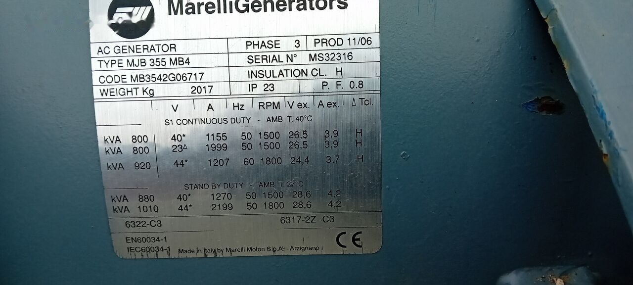 MAN MAN Generator Set Stamford 640 KW 800 KVA Diesel, 2017 Model, 931 HP, 8000 kg, Low Hours, For Sale in Poland в лізинг MAN MAN Generator Set Stamford 640 KW 800 KVA Diesel, 2017 Model, 931 HP, 8000 kg, Low Hours, For Sale in Poland: фото 8
