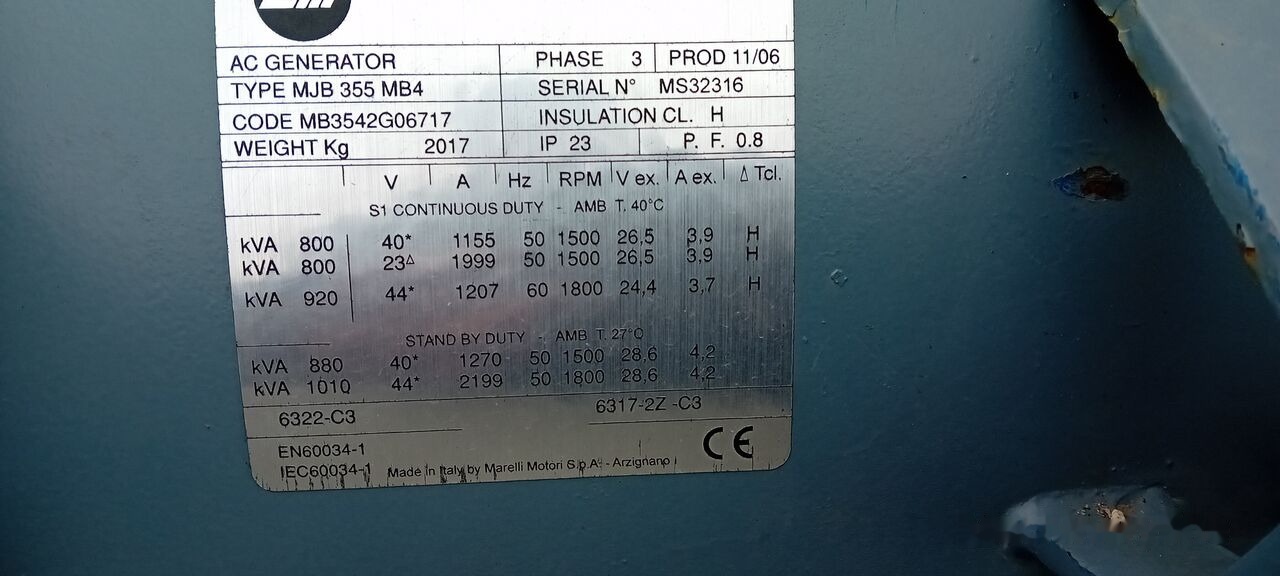 MAN MAN Generator Set Stamford 640 KW 800 KVA Diesel, 2017 Model, 931 HP, 8000 kg, Low Hours, For Sale in Poland - Електричний генератор: фото 5 MAN MAN Generator Set Stamford 640 KW 800 KVA Diesel, 2017 Model, 931 HP, 8000 kg, Low Hours, For Sale in Poland - Електричний генератор: фото 5