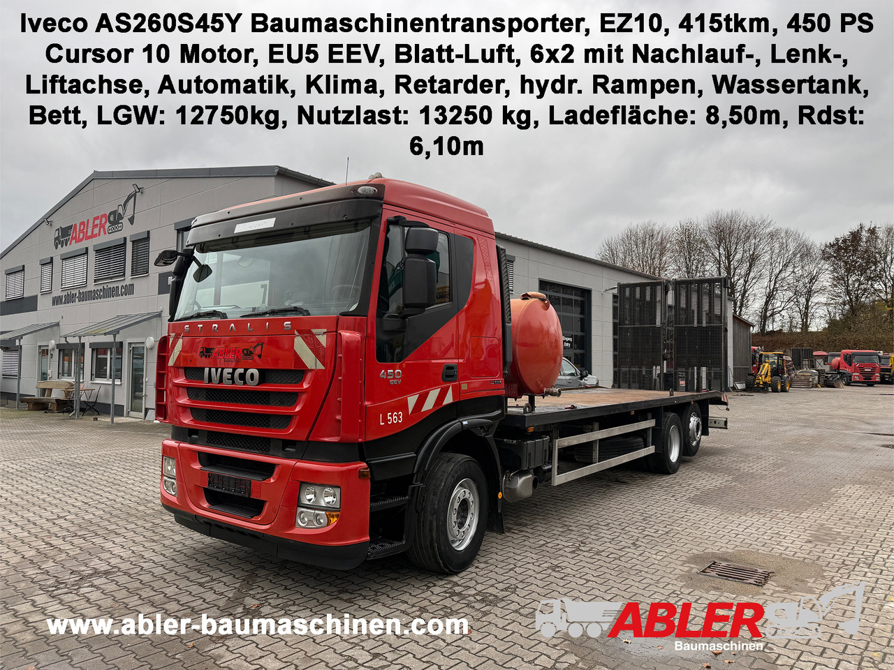 Iveco AS260S45 Baumaschinentransporter hydr. Rampe - Автовоз вантажівка: фото 1 Iveco AS260S45 Baumaschinentransporter hydr. Rampe - Автовоз вантажівка: фото 1