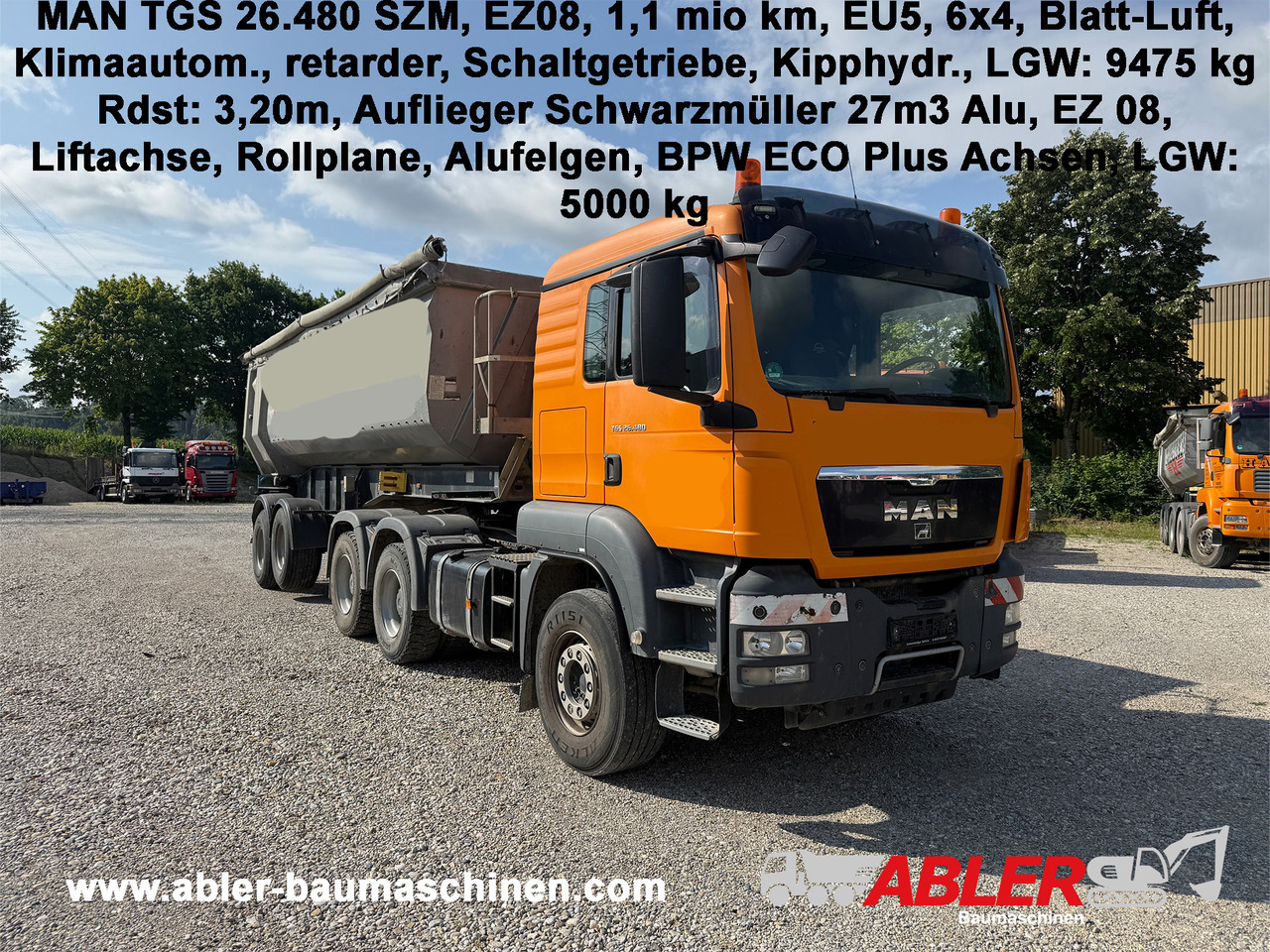 MAN TGS 26.480 SZM 6x4 mit Kippauflieger - Самоскид вантажівка: фото 1 MAN TGS 26.480 SZM 6x4 mit Kippauflieger - Самоскид вантажівка: фото 1