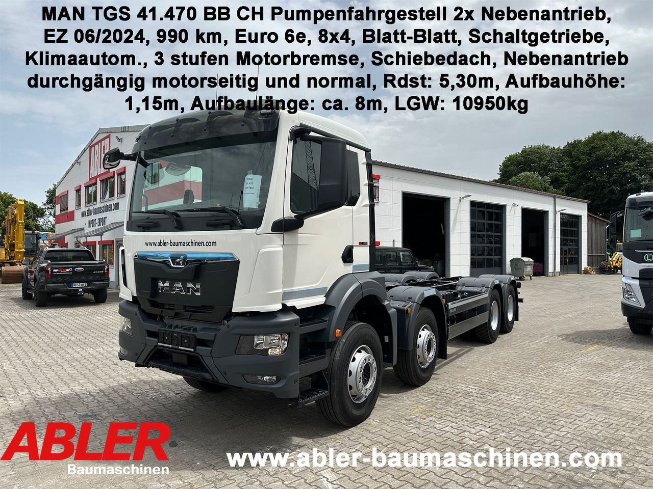 MAN TGS 41.470 8x4 BB CH Pumpenfahrgestell 2x Nebenatrieb - Вантажівка шасі: фото 1 MAN TGS 41.470 8x4 BB CH Pumpenfahrgestell 2x Nebenatrieb - Вантажівка шасі: фото 1