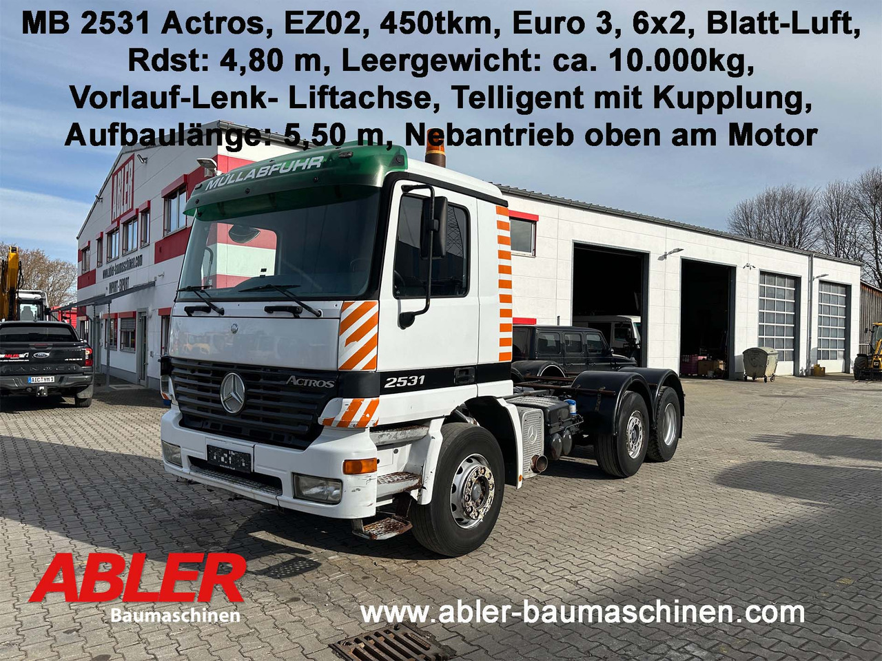 Mercedes-Benz 2531 Actros Fahrgestell - Вантажівка шасі: фото 1 Mercedes-Benz 2531 Actros Fahrgestell - Вантажівка шасі: фото 1