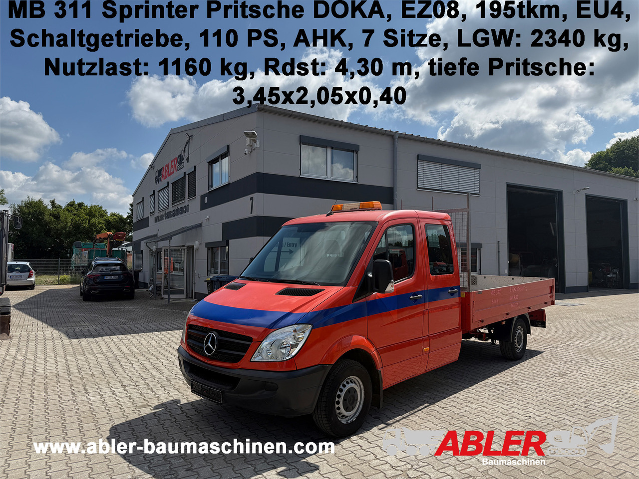 Mercedes-Benz 311 Sprinter Pritsche AHK - Бортова вантажівка/ Платформа: фото 1 Mercedes-Benz 311 Sprinter Pritsche AHK - Бортова вантажівка/ Платформа: фото 1