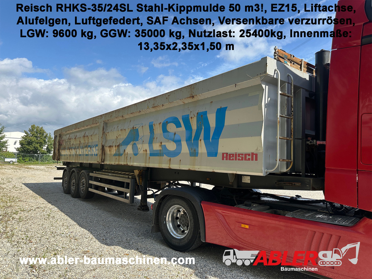 Reisch RHKS-35/24SL Stahl Kippmulde 50 m3 Metallschrott - Самоскид напівпричіп: фото 1 Reisch RHKS-35/24SL Stahl Kippmulde 50 m3 Metallschrott - Самоскид напівпричіп: фото 1