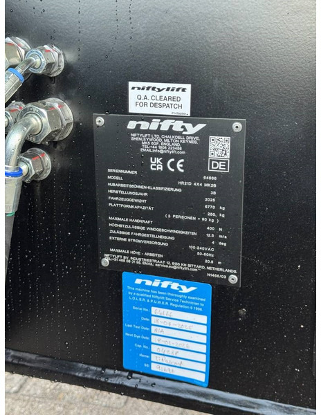 Новий Колінчастий підйомник Niftylift HR 21 D 4x4: фото 16 Новий Колінчастий підйомник Niftylift HR 21 D 4x4: фото 16