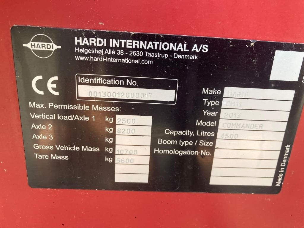 Обприскувач причіпний Hardi COMMANDERr 4500: фото 9