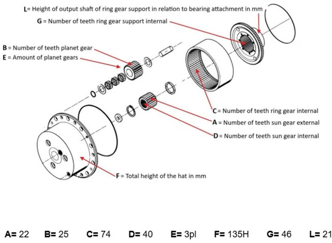 Бортовий редуктор в категорії Автокрани Terex AC 155 planetary gear 22-25-74-40-3pl-H135-46: фото 9