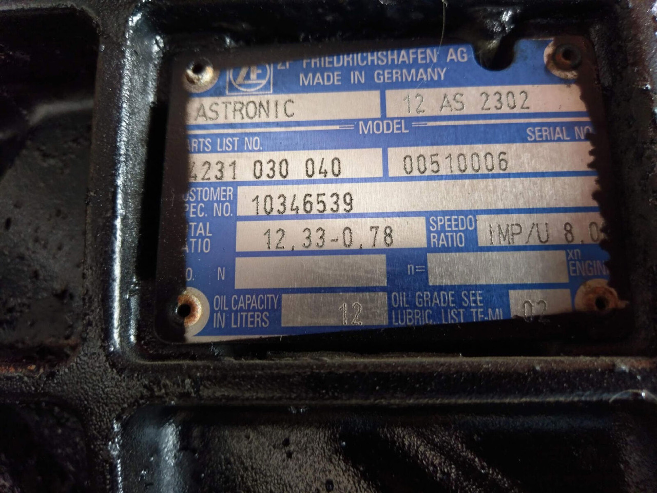 ZF LTM 1055-3.2 gearbox Astronic 12 AS 2302 - Коробка передач в категорії Автокрани: фото 5 ZF LTM 1055-3.2 gearbox Astronic 12 AS 2302 - Коробка передач в категорії Автокрани: фото 5