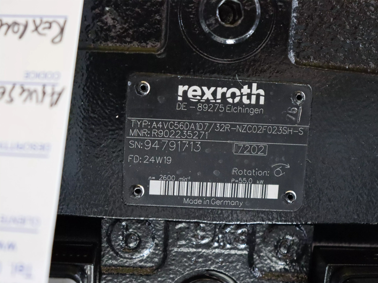 REXROTH A4VG56DA1D7/32R-NZC02F023SH-S - Гідронасос в категорії Вантажно-розвантажувальна техніка: фото 3 REXROTH A4VG56DA1D7/32R-NZC02F023SH-S - Гідронасос в категорії Вантажно-розвантажувальна техніка: фото 3