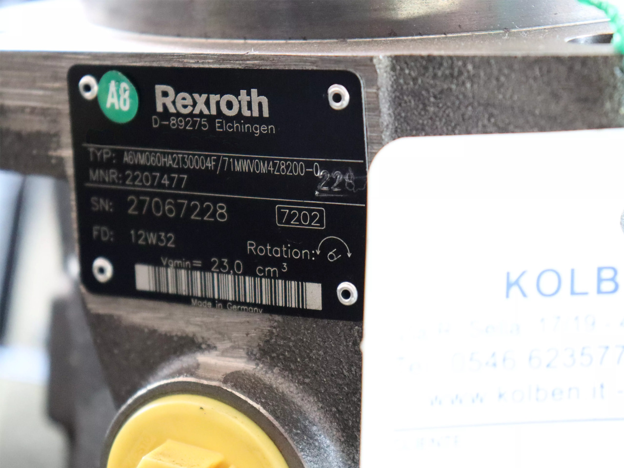 REXROTH A6VM060HA2T30004F/71MWV0M4Z8200-0 - Гідравлічний мотор в категорії Будівельна техніка: фото 4 REXROTH A6VM060HA2T30004F/71MWV0M4Z8200-0 - Гідравлічний мотор в категорії Будівельна техніка: фото 4