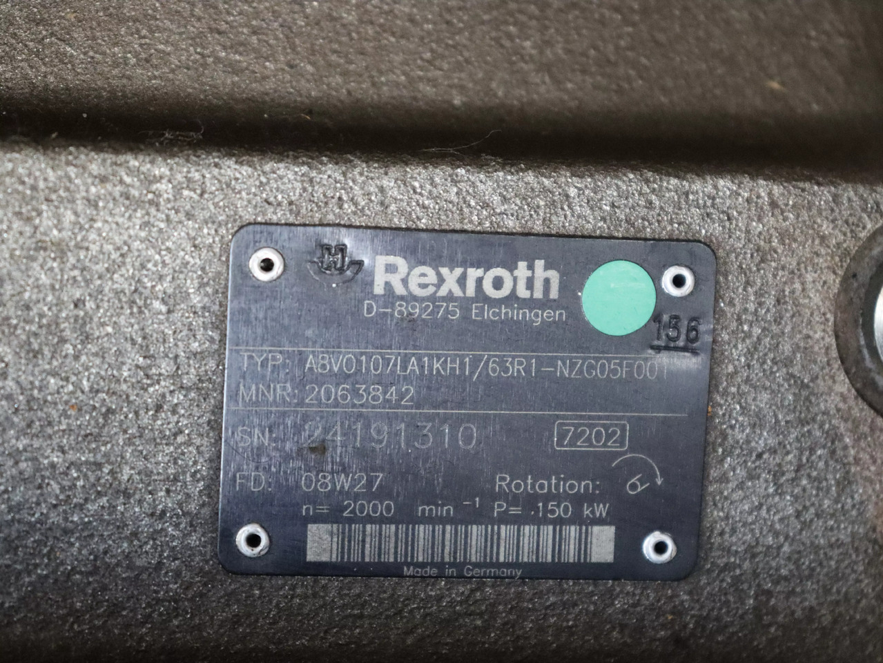 REXROTH A8VO107LA1KH1/63R1-NZG05F001 - Гідронасос в категорії Вантажно-розвантажувальна техніка: фото 5 REXROTH A8VO107LA1KH1/63R1-NZG05F001 - Гідронасос в категорії Вантажно-розвантажувальна техніка: фото 5