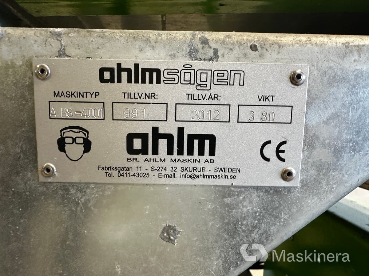 Såg Ahlm Sågen ABS 4001 - Деревообробний верстат: фото 5 Såg Ahlm Sågen ABS 4001 - Деревообробний верстат: фото 5