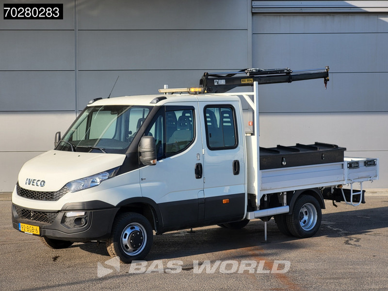 Iveco Daily 50C17 3,0L Automaat 170PK HIAB 017T-2 DC Open laadbak Dubbellucht Airco Euro6 Pickup Crane Kraanwagen Kranwagen Pritsche Airco D - Легка бортова вантажівка: фото 1 Iveco Daily 50C17 3,0L Automaat 170PK HIAB 017T-2 DC Open laadbak Dubbellucht Airco Euro6 Pickup Crane Kraanwagen Kranwagen Pritsche Airco D - Легка бортова вантажівка: фото 1