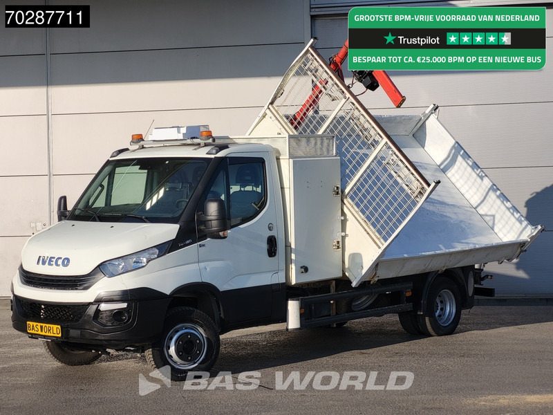 Iveco Daily 70C18 3.0L Driezijdige Kipper 500KG Kraan Kraanwagen Open Laadbak 3,5t Trekhaak Airco Cruise Euro6 Kraan Crane Kranwagen Kipper - Малотоннажний самоскид: фото 1 Iveco Daily 70C18 3.0L Driezijdige Kipper 500KG Kraan Kraanwagen Open Laadbak 3,5t Trekhaak Airco Cruise Euro6 Kraan Crane Kranwagen Kipper - Малотоннажний самоскид: фото 1