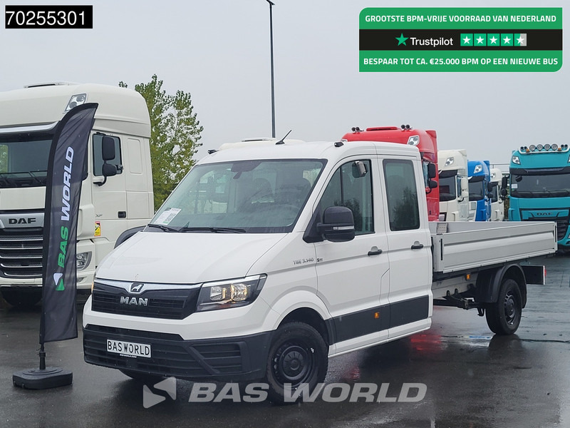MAN TGE 3.140 Automaat Open Laadbak Trekhaak Airco Cruise Euro6 Pickup Pritsche Open Box Airco Trekhaak Cruise control - Легка бортова вантажівка: фото 1 MAN TGE 3.140 Automaat Open Laadbak Trekhaak Airco Cruise Euro6 Pickup Pritsche Open Box Airco Trekhaak Cruise control - Легка бортова вантажівка: фото 1