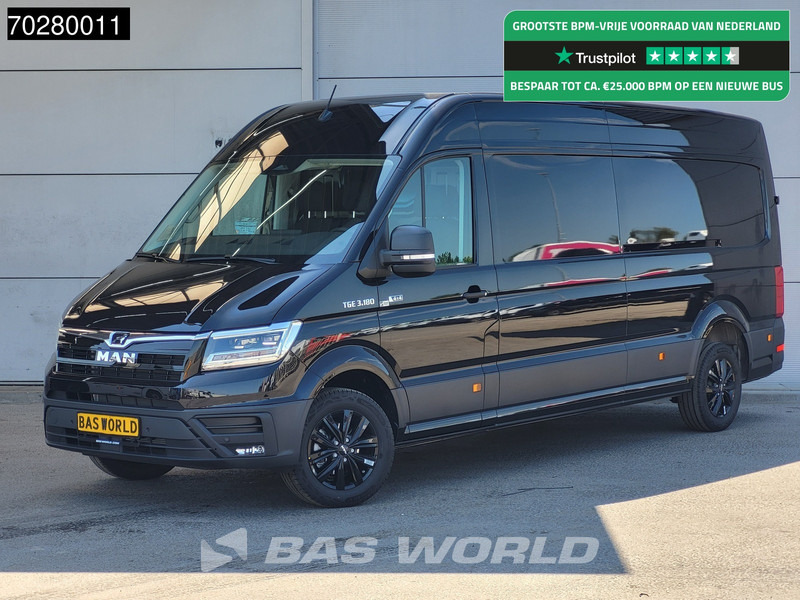 MAN TGE 3.180 4x4 Automaat 2025 Facelift L4H3 LED ACC Navi Airco Cruise Camera Parkeersensoren L3H2 Allrad 4WD 15m3 Airco - Суцільнометалевий фургон: фото 1 MAN TGE 3.180 4x4 Automaat 2025 Facelift L4H3 LED ACC Navi Airco Cruise Camera Parkeersensoren L3H2 Allrad 4WD 15m3 Airco - Суцільнометалевий фургон: фото 1