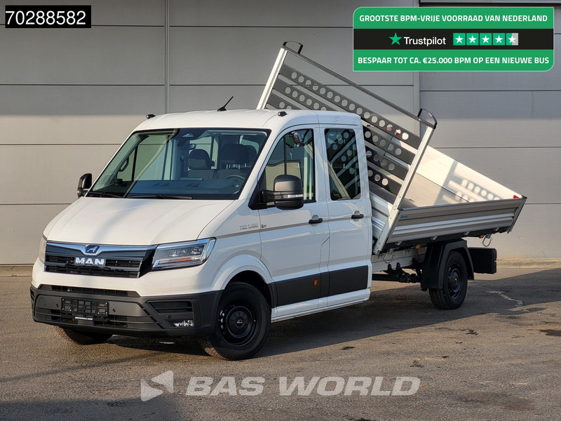 MAN TGE 3.180 Driezijdige Kipper Automaat Dubbel Cabine 2025 Facelift 180PK Trekhaak LED Navi ACC Airco Cruise Euro6 Kipper Tippe Benne Kieper - Малотоннажний самоскид: фото 1 MAN TGE 3.180 Driezijdige Kipper Automaat Dubbel Cabine 2025 Facelift 180PK Trekhaak LED Navi ACC Airco Cruise Euro6 Kipper Tippe Benne Kieper - Малотоннажний самоскид: фото 1