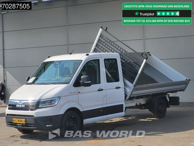 MAN TGE 3.180 Driezijdige Kipper Automaat Dubbel Cabine 2025 Facelift 180PK Trekhaak LED Navi ACC Airco Cruise Euro6 Kipper Tippe Benne Kieper - Малотоннажний самоскид: фото 1 MAN TGE 3.180 Driezijdige Kipper Automaat Dubbel Cabine 2025 Facelift 180PK Trekhaak LED Navi ACC Airco Cruise Euro6 Kipper Tippe Benne Kieper - Малотоннажний самоскид: фото 1