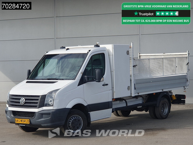 Volkswagen Crafter 136pk Open Laadbak met Kist Dubbellucht 3,5t Trekhaak Airco Euro6 Tipper Benne Kieper Airco Trekhaak - Легка бортова вантажівка: фото 1 Volkswagen Crafter 136pk Open Laadbak met Kist Dubbellucht 3,5t Trekhaak Airco Euro6 Tipper Benne Kieper Airco Trekhaak - Легка бортова вантажівка: фото 1