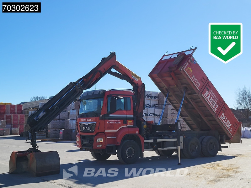 MAN TGS 33.440 6X4 Palfinger PK23001-EH Kran Crane Big-Axle 13m3 tipper Euro 6 - Самоскид вантажівка, Вантажівка з маніпулятором: фото 1 MAN TGS 33.440 6X4 Palfinger PK23001-EH Kran Crane Big-Axle 13m3 tipper Euro 6 - Самоскид вантажівка, Вантажівка з маніпулятором: фото 1