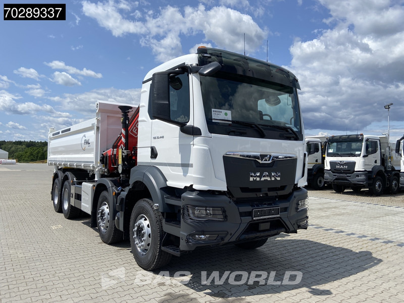 Новий Самоскид вантажівка, Вантажівка з маніпулятором MAN TGS 35.440 8X4 NEW! Fassi F275.026 Kran Crane 13m3 3-Sided Tipper Big-Axle Euro 6: фото 12
