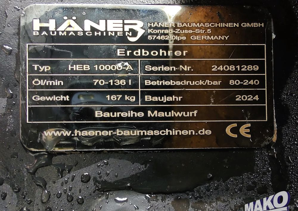 NOWY nieużywany świder do ziemi Haner HEB 10000-A - Навісне обладнання в категорії Будівельна техніка: фото 4 NOWY nieużywany świder do ziemi Haner HEB 10000-A - Навісне обладнання в категорії Будівельна техніка: фото 4