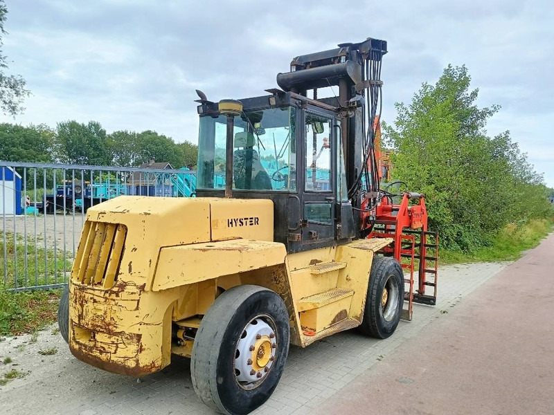 Дизельний навантажувач Hyster H 12.00 XL 12 ton heftruck met stenenklem forklift: фото 9
