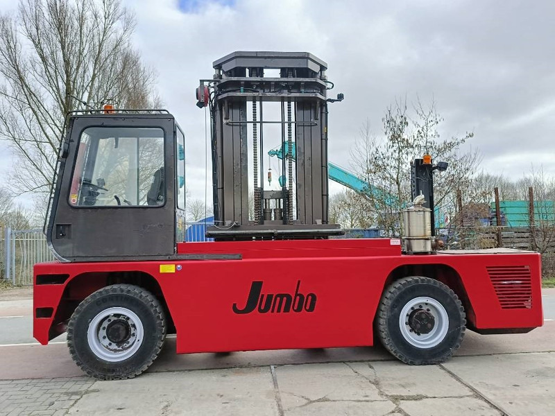 Jumbo J/SH 120/14/75 zijlader side forklift stapler 12 T - Навантажувач боковий: фото 1 Jumbo J/SH 120/14/75 zijlader side forklift stapler 12 T - Навантажувач боковий: фото 1