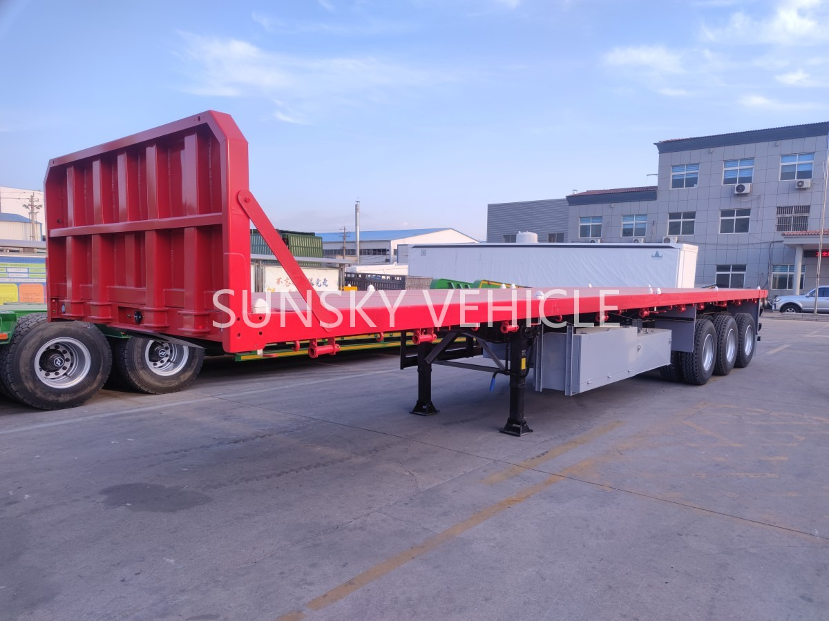 SUNSKY Flatbed Trailer with henred type axles and suspension - Бортовий напівпричіп/ Платформа: фото 1 SUNSKY Flatbed Trailer with henred type axles and suspension - Бортовий напівпричіп/ Платформа: фото 1