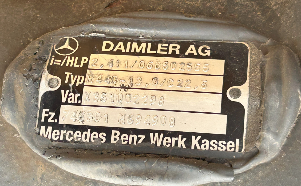 MERCEDES ACTROS MP4 R440-13 2,411 - Задня вісь в категорії Вантажівки: фото 2 MERCEDES ACTROS MP4 R440-13 2,411 - Задня вісь в категорії Вантажівки: фото 2