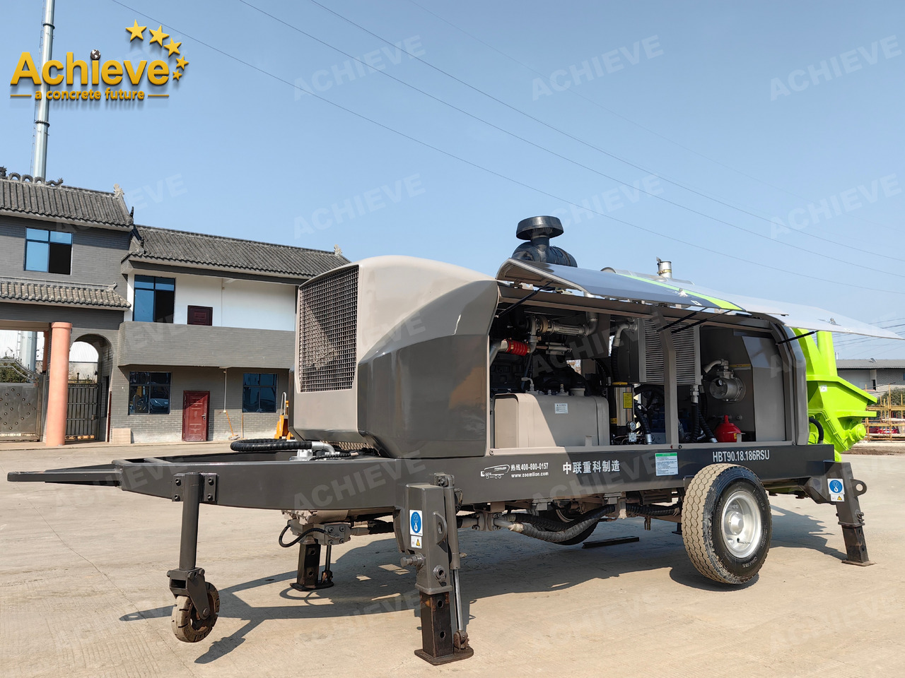 Стаціонарний бетононасос Zoomlion 2022 Zoomlion HBT 90.18.186RSU hydraulic Concrete Trailer Pump in China【ACHIEVE】TOP CONDITION!!!: фото 16