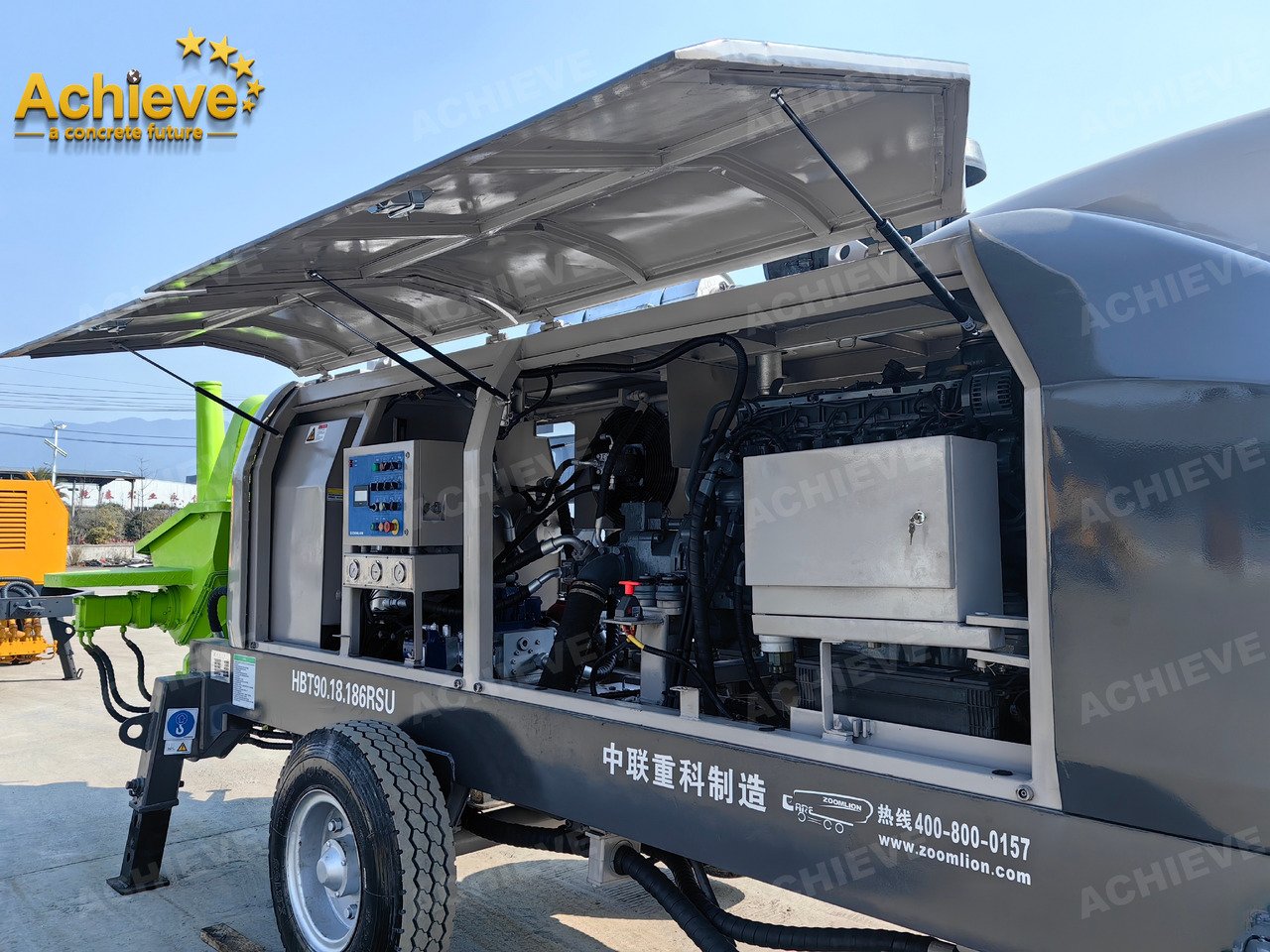 Стаціонарний бетононасос Zoomlion 2022 Zoomlion HBT 90.18.186RSU hydraulic Concrete Trailer Pump in China【ACHIEVE】TOP CONDITION!!!: фото 19