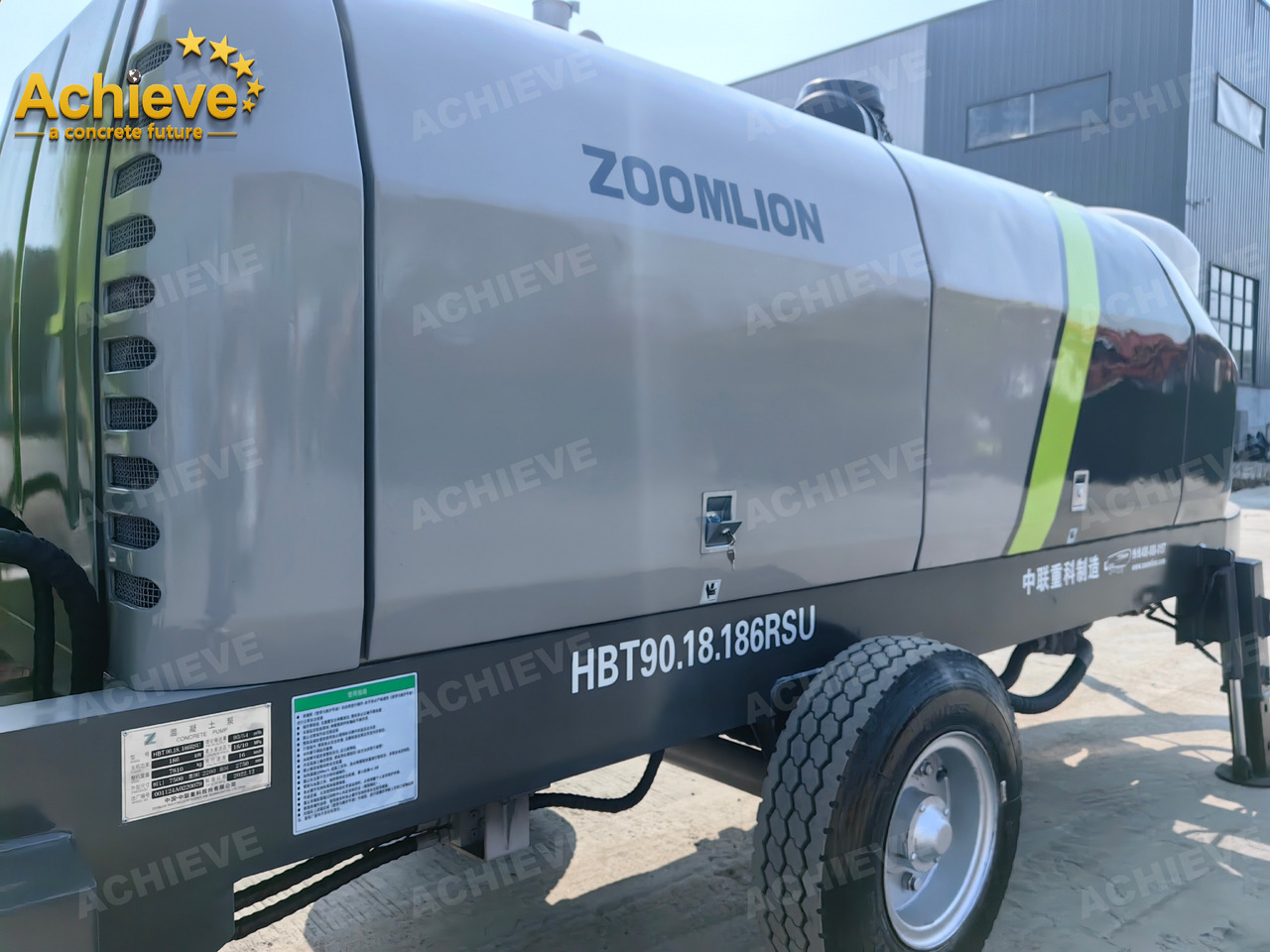 Стаціонарний бетононасос Zoomlion 2022 Zoomlion HBT 90.18.186RSU hydraulic Concrete Trailer Pump in China【ACHIEVE】TOP CONDITION!!!: фото 12