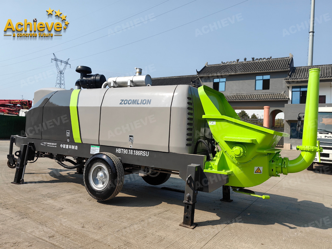 Zoomlion 2022 Zoomlion HBT 90.18.186RSU hydraulic Concrete Trailer Pump in China【ACHIEVE】TOP CONDITION!!! - Стаціонарний бетононасос: фото 4 Zoomlion 2022 Zoomlion HBT 90.18.186RSU hydraulic Concrete Trailer Pump in China【ACHIEVE】TOP CONDITION!!! - Стаціонарний бетононасос: фото 4