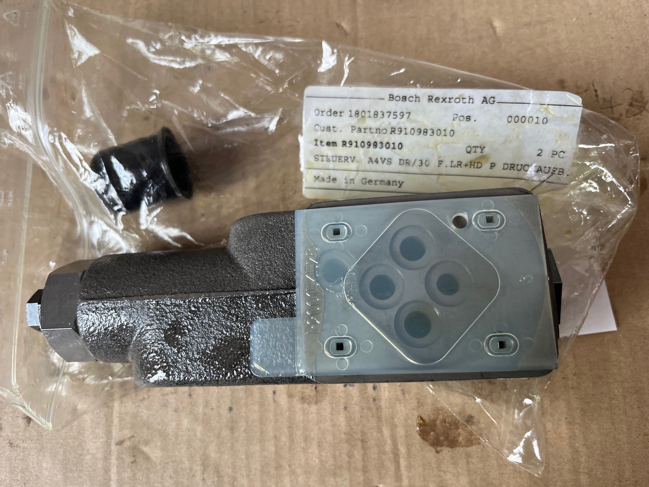REXROTH Steuerventil A4VS DR/30 R910983010 - Запчастини в категорії Будівельна техніка: фото 1 REXROTH Steuerventil A4VS DR/30 R910983010 - Запчастини в категорії Будівельна техніка: фото 1
