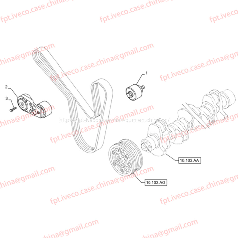 FPT IVECO CASE Cursor9 F2CFE614A*B041/F2CGE614F*V004 5802431166 TIGHTENING WHEEL504315786 - Натягувач ременя: фото 3 FPT IVECO CASE Cursor9 F2CFE614A*B041/F2CGE614F*V004 5802431166 TIGHTENING WHEEL504315786 - Натягувач ременя: фото 3
