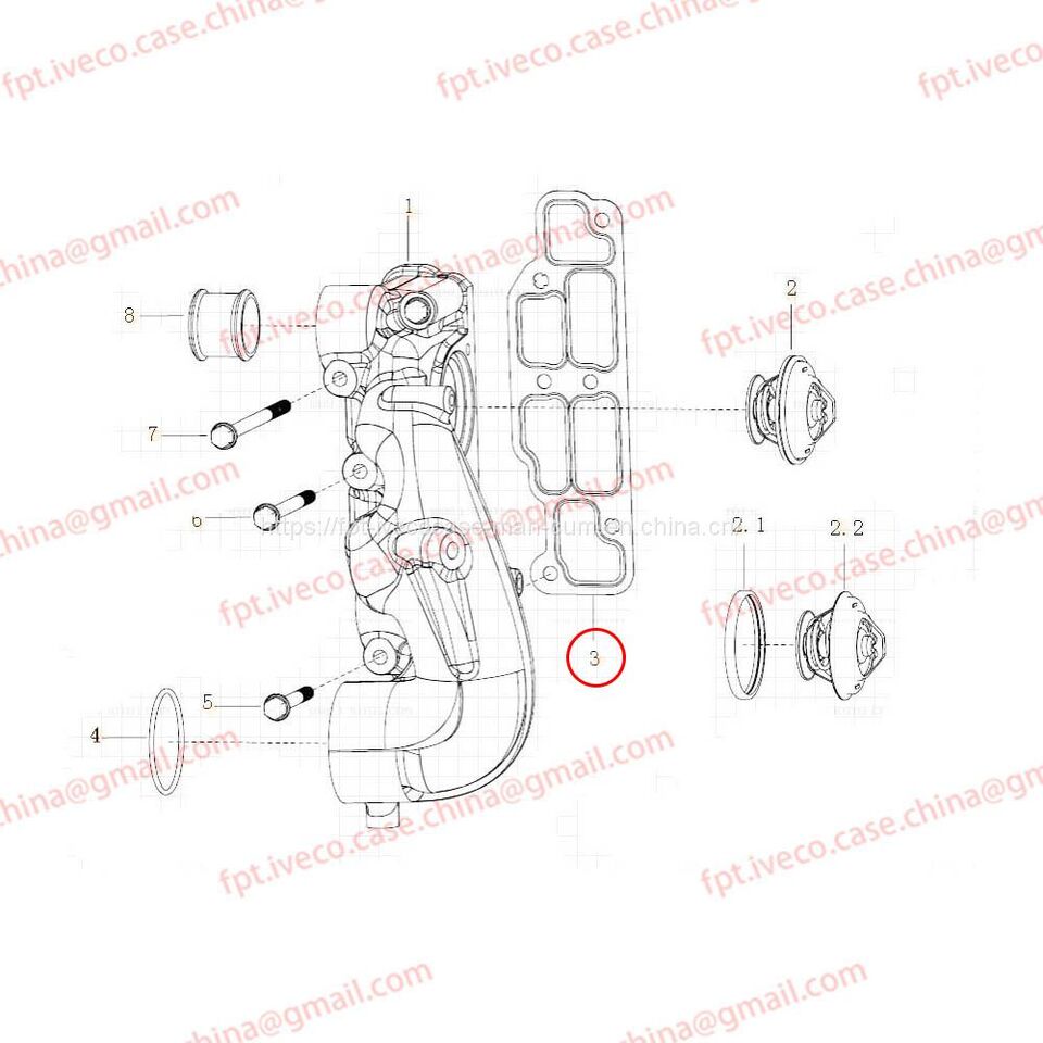 MAN D2066 Thermostat housing gasket 06904-0042 - Термостат: фото 2 MAN D2066 Thermostat housing gasket 06904-0042 - Термостат: фото 2