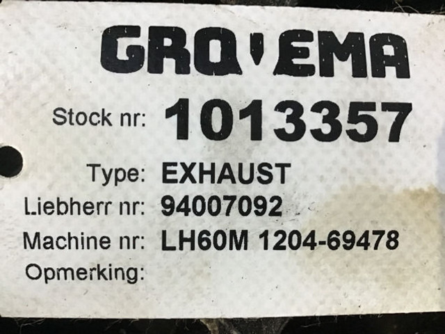 Liebherr Exhaust - Вихлопна труба: фото 2 Liebherr Exhaust - Вихлопна труба: фото 2